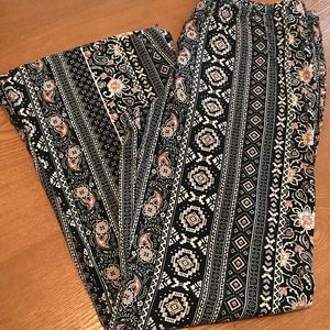 Forever 21 Floral and Mosaic Flare Pants